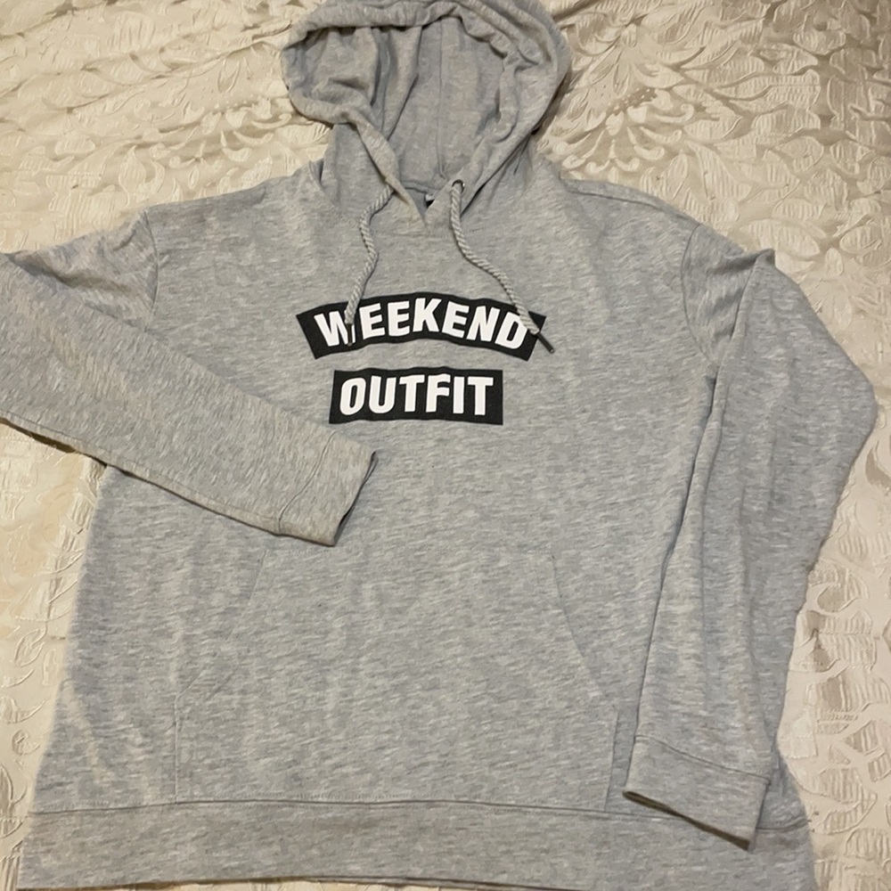 Champion Gray SZ S Kangaroo Pocket Weekend Hoodie - Picture 8 of 12